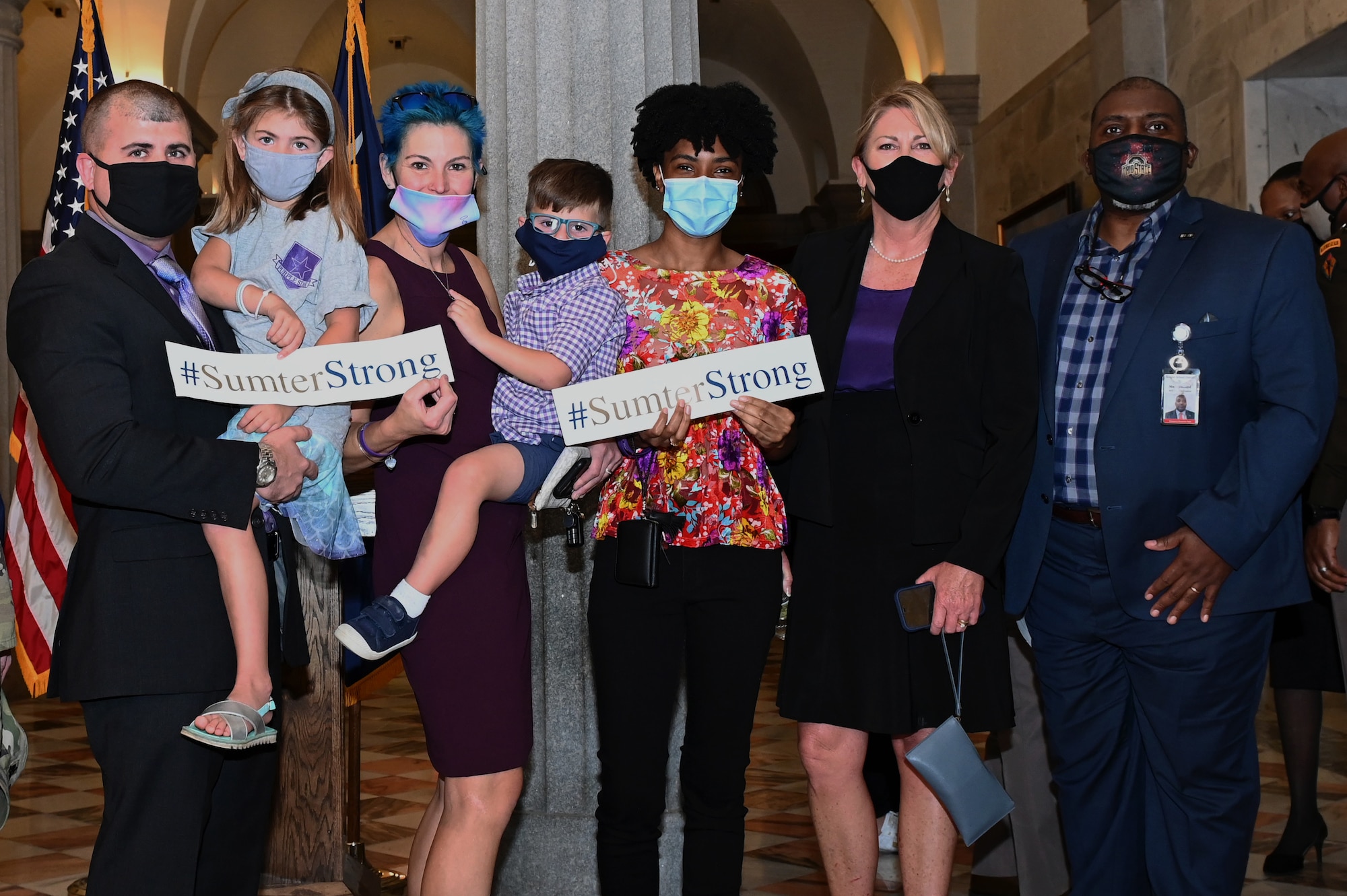 Image of Team Shaw families at the South Carolina State House