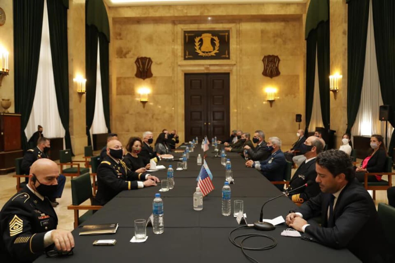 U.S. Southern Command’s commander, Navy Adm. Craig Faller, meets with Argentine Minister of Defense Agustin Rossi, Chief of Defense Gen. Juan Martin Paleo and other top defense leaders to discuss security cooperation.