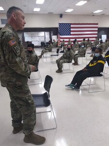 Command Sergeant Major Andrew Lombardo, Command Sergeant Major of the Army Reserve, held a townhall for 3d Medical Command (Deployment Support) enlisted Soldiers, 11 April.
This was an opportunity for 3d MC(DS) Soldiers to ask questions on Soldier related issues and gather information on Army Reserve priorities