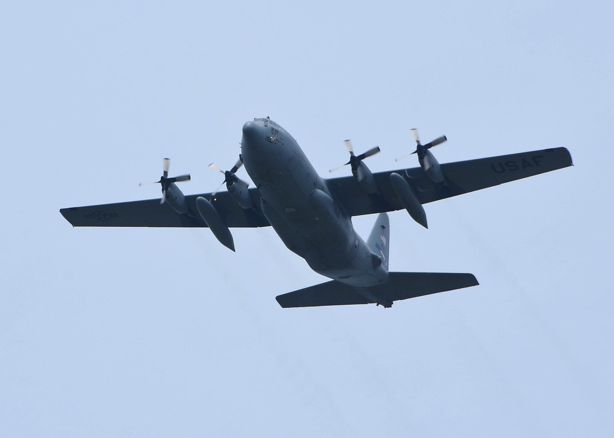 C-130 Flies over stadium