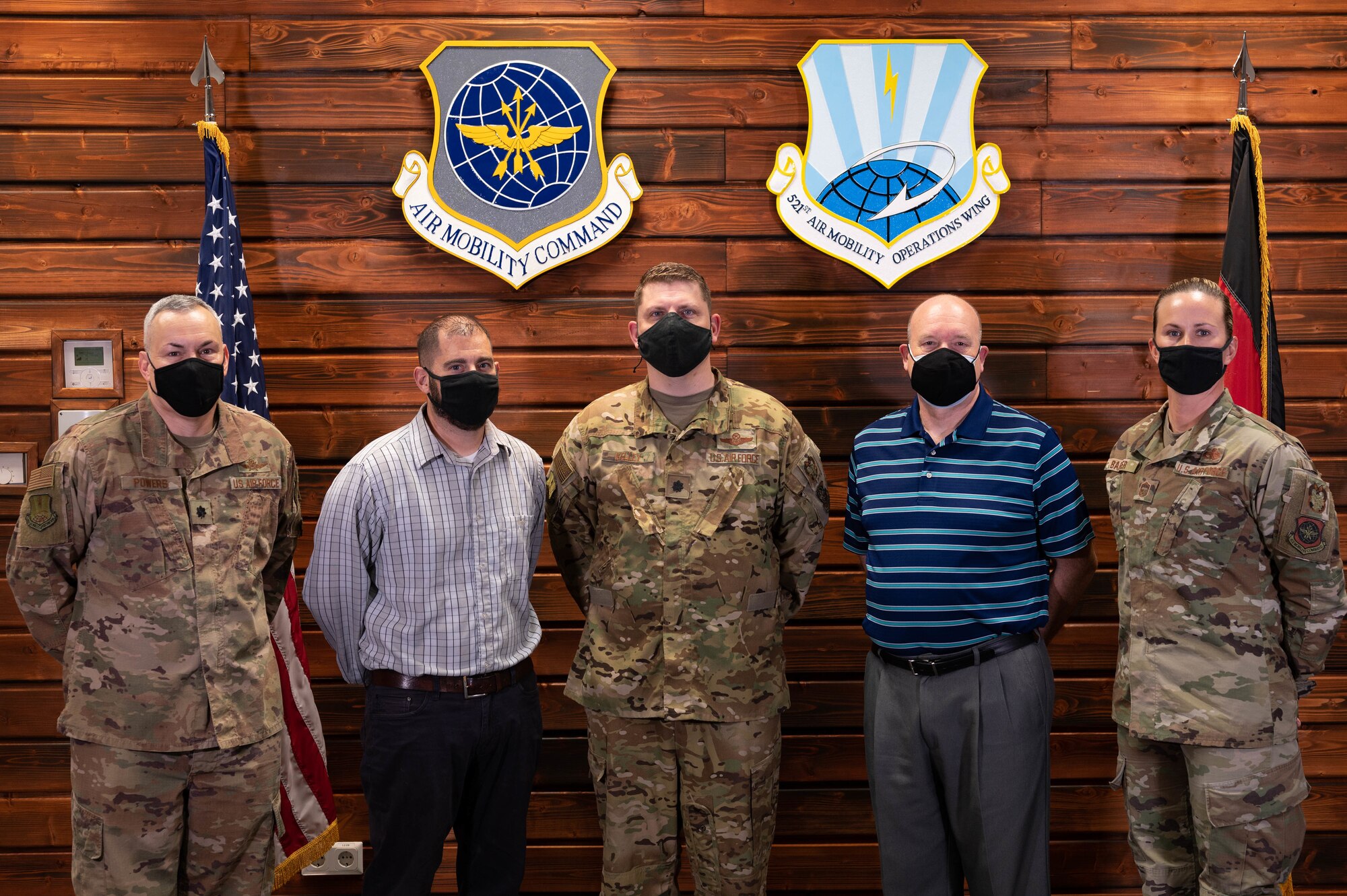 Members of the 521st Air Ground Operations Wing Inspector General’s office pose for a photo at Ramstein Air Base, Germany, April 13, 2021. The team won the Department of the Air Force 2020 Maj. Gen. Junius W. Jones Inspector General award for an outstanding commander’s inspection program. The 521st AMOW IG office serves more than 2,700 people in ten squadrons operating in 15 countries.