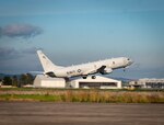 210128-N-VH871-1159 NAVAL AIR STATION SIGONELLA, Italy (Jan. 28, 2021) A P-8A Poseidon maritime patrol aircraft, assigned to the "Grey Knights" of Patrol Squadron (VP) 46, takes off to conduct its mission, Jan. 28, 2021. VP-46 is currently forward-deployed to the U.S. Sixth Fleet area of operations and is assigned to Commander, Task Force 67, responsible for tactical control of deployed maritime patrol and reconnaissance squadrons throughout Europe and Africa. U.S. Sixth Fleet, headquartered in Naples, Italy, conducts a full spectrum of joint and naval operations, often in concert with allied and interagency partners, in order to advance U.S. national security interests and stability in Europe and Africa. (U.S. Navy photo by Mass Communication Specialist 2nd Class Austin Ingram/ Released)