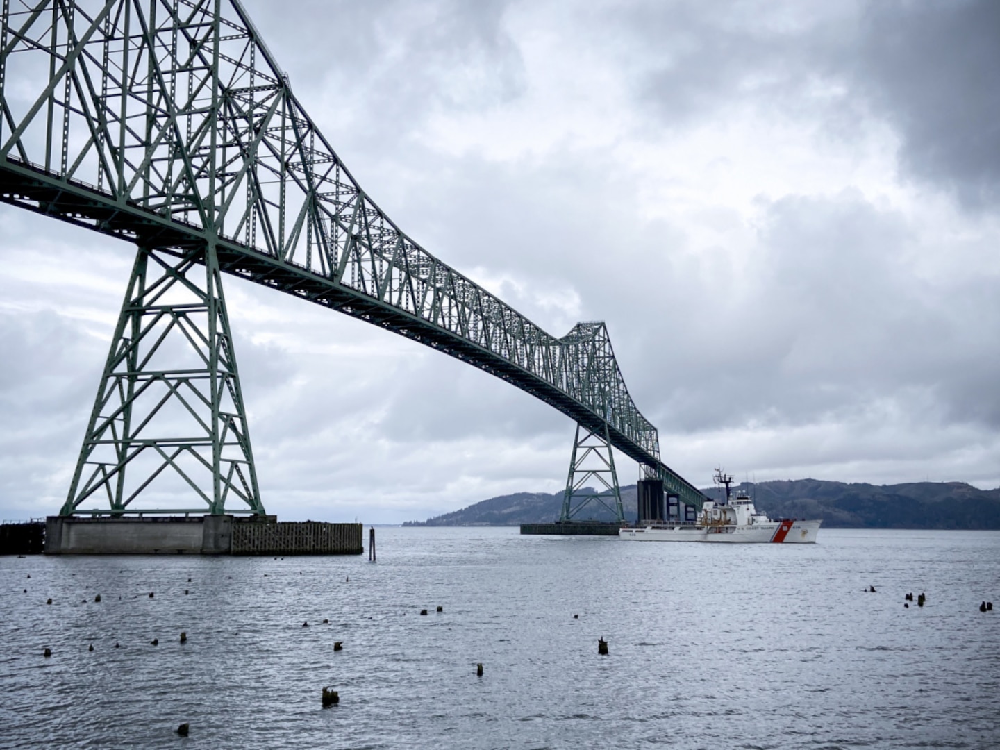 The USCGC Alert (WMEC 127) and its crew return to homeport in Astoria, Oregon, Wednesday, April 7, 2021, following a 63-day patrol that began in early February. The cutter and crew patrolled off the coast of Mexico and in the vicinity of the United States-Mexico Maritime Boundary Line enforcing international laws and treaties to disrupt illegal narcotics and migrant smuggling. U.S. Coast Guard photo by Petty Officer 1st Class Cynthia Oldham.