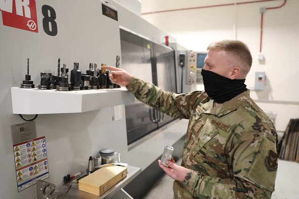 Senior Airman Nicholas Wright, 445th Maintenance Squadron metals technologist, uses software and measuring tools to digitally recreate and produce physical products. The software he is using, Computer Aided Drafting (CAD), allows him to create an accurate three dimensional blueprint which can then be crafted by automated manufacturing machines. Metal technologists save the Air Force time and money by providing fabrication services that can create designs and speed up projects.