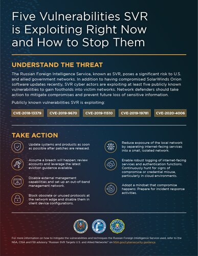 Five Vulnerabilities SVR is Exploiting Right Now & How to Stop Them Infographic
