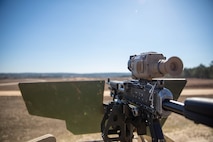 Family of Weapons Sight – Crew Served (FWS-CS) mounted to the M240 Medium Machine Gun during a Soldier Touchpoint in Fort Benning, GA.