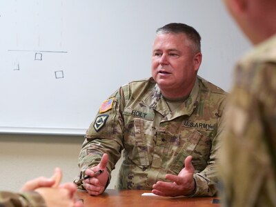 Brig. Gen. Holt visits WV Troops Prior to Middle East Deployment. (Courtesy photo provided)