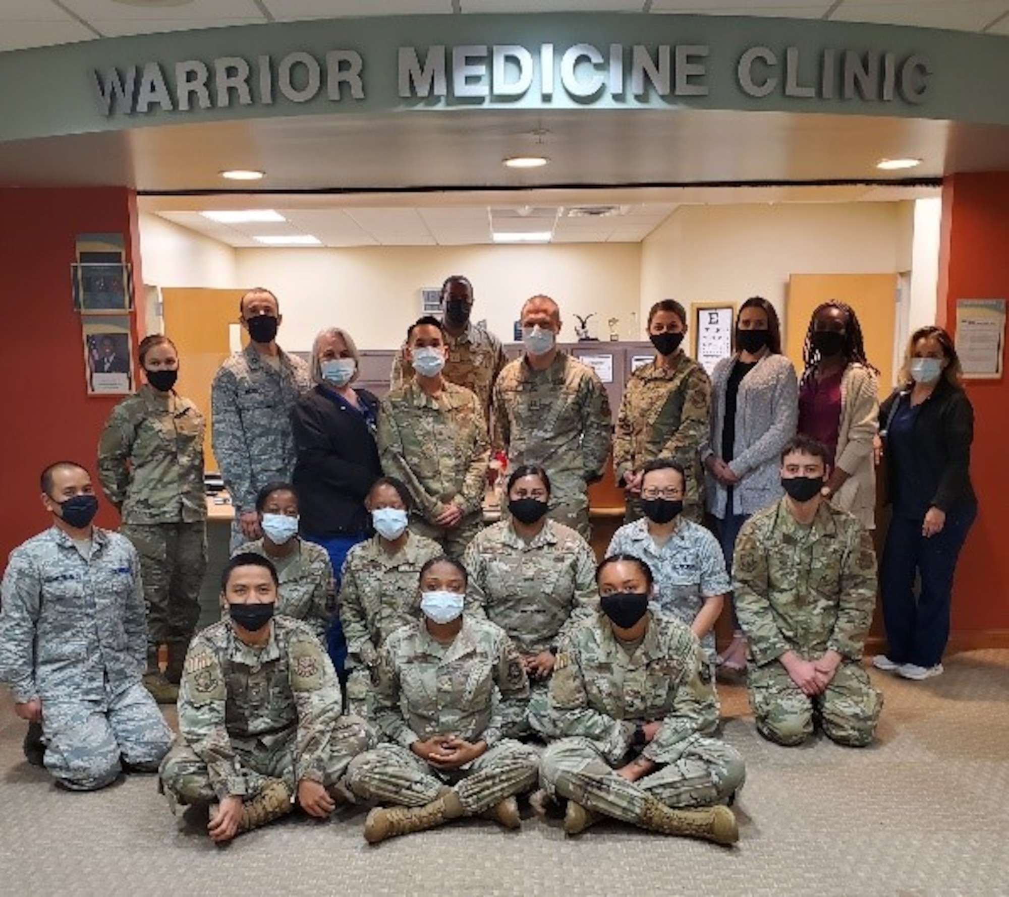 The 6th Operational Medical Readiness Squadron Warrior Medicine Clinic team's mission is to prioritize the evaluation and treatment of active component service members to ensure a fit and ready force. (Courtesy photo)