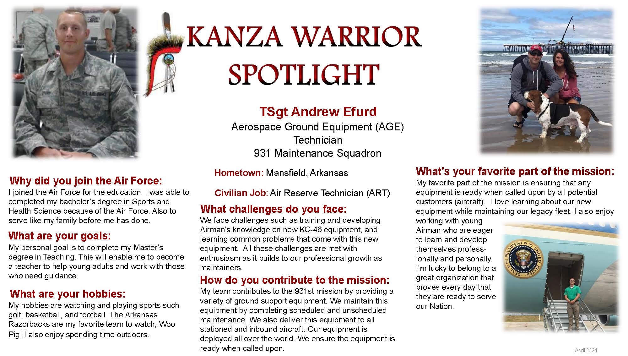 KANZA Warrior Spotlight April 2021