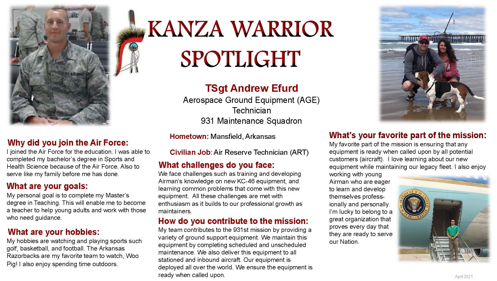 KANZA Warrior Spotlight April 2021