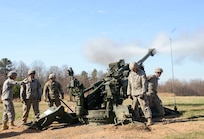 Soldiers from the Pennsylvania National Guard conduct field artillery live-fire training at Fort Indiantown Gap on April 11, 2017. Fort Indiantown Gap is the only live-fire, maneuver military training facility in Pennsylvania, offering more than 17,000 acres and 140 training areas and facilities for year-round training.