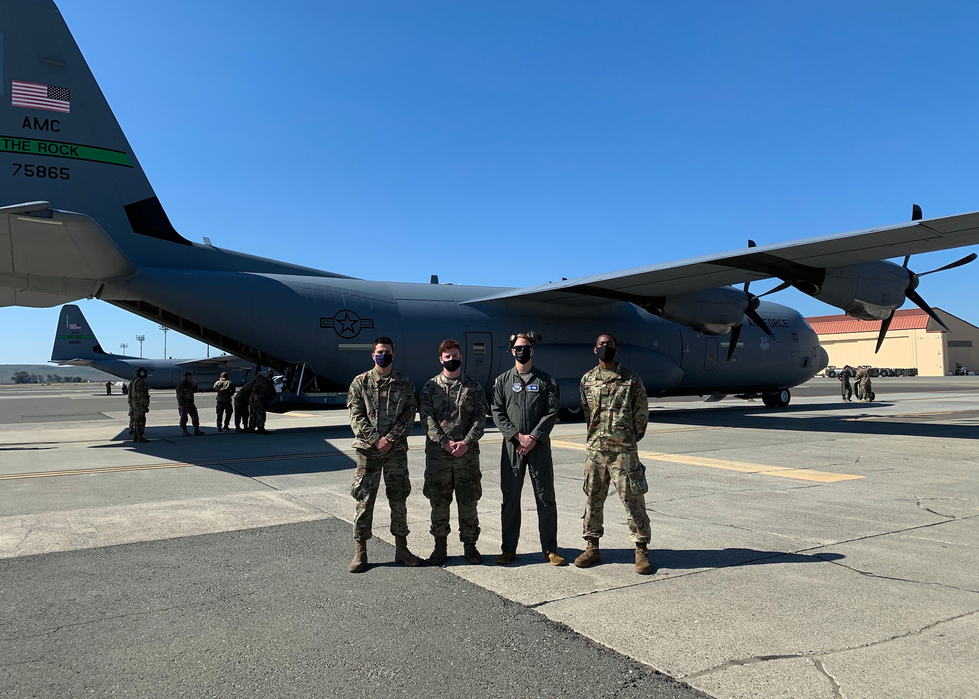 Airmen pose for a photo