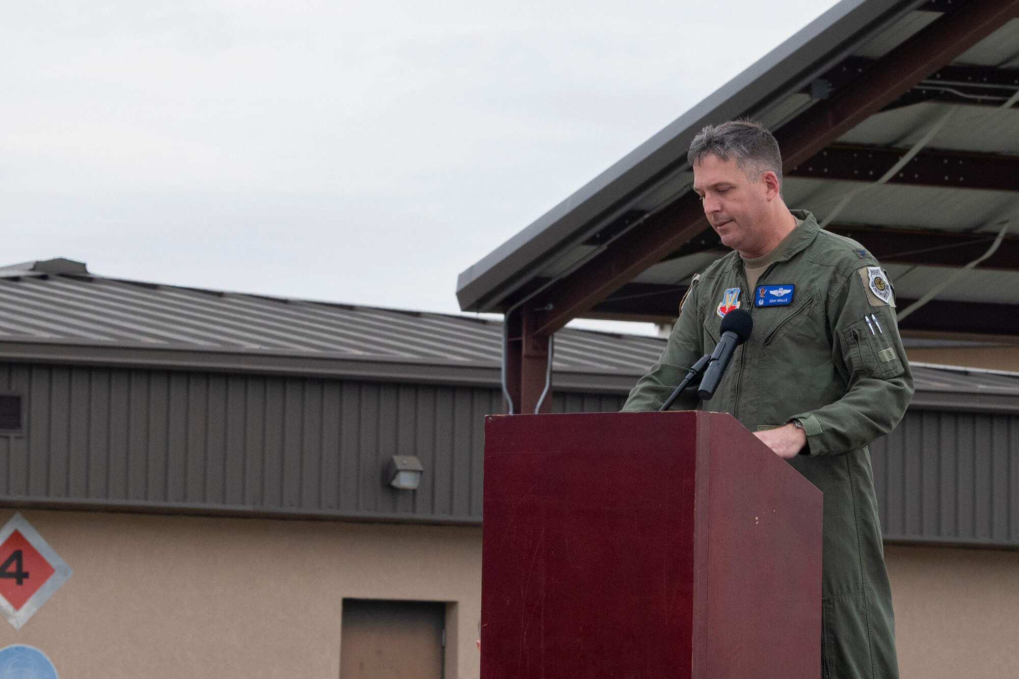 Col. Dan Walls speaks at opening ceremony