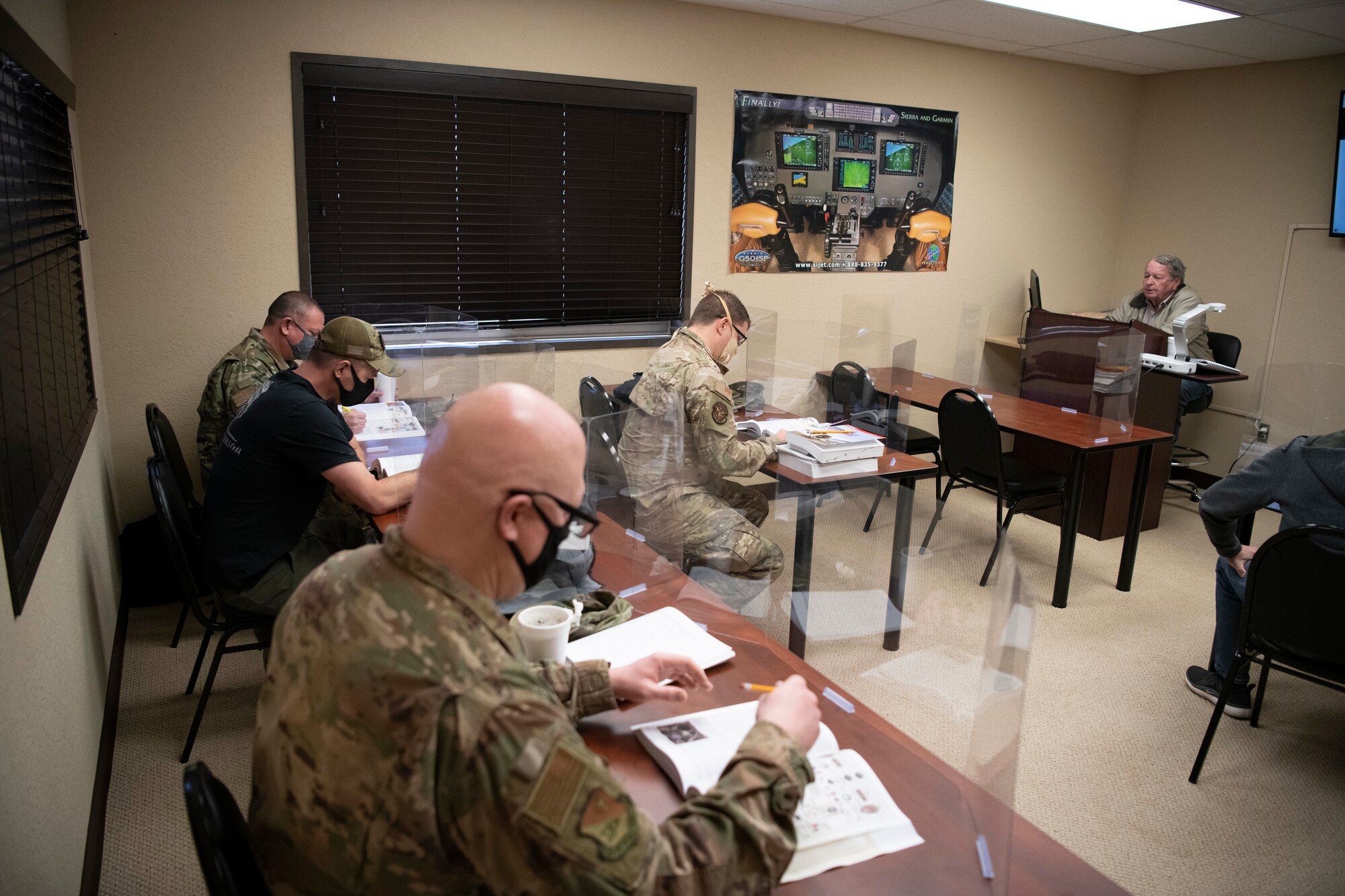 Students participate in a Cannon Air Force Base A&P licensing program at Clovis Municipal Airport, N.M., Jan. 27, 2021. (U.S. Air Force photo by Senior Airman Marcel Williams)