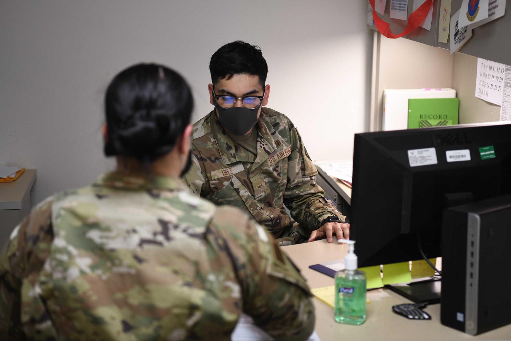 Airman Meets With Patient