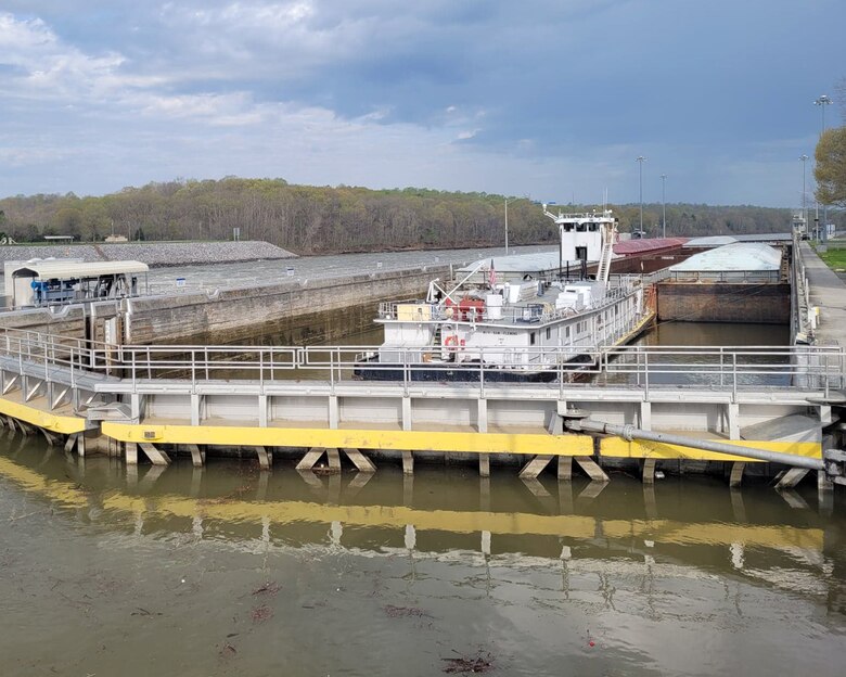 The U.S. Army Corps of Engineers Nashville District announces that Cheatham Lock at Cumberland River mile 148.6 is undergoing a series of closures from April 22 through July 23. (USACE Photo by Amber Jones)