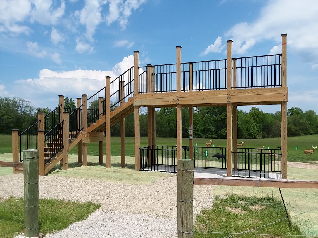 The elevated stand is complimented by 10 - 3D targets ranging from 10 – 35 yards, provides a realistic bow hunting shot, and has a fully ADA accessible lower level.