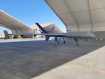 The Marine Corps’ first MQ-9A at an undisclosed location in the Central Command area of responsibility. The MQ-9A completed 10,000 flight hours in support of Marine Corps Forces, Central Command operations on March 31, 2021. (Photo courtesy of the U.S. Marine Corps).