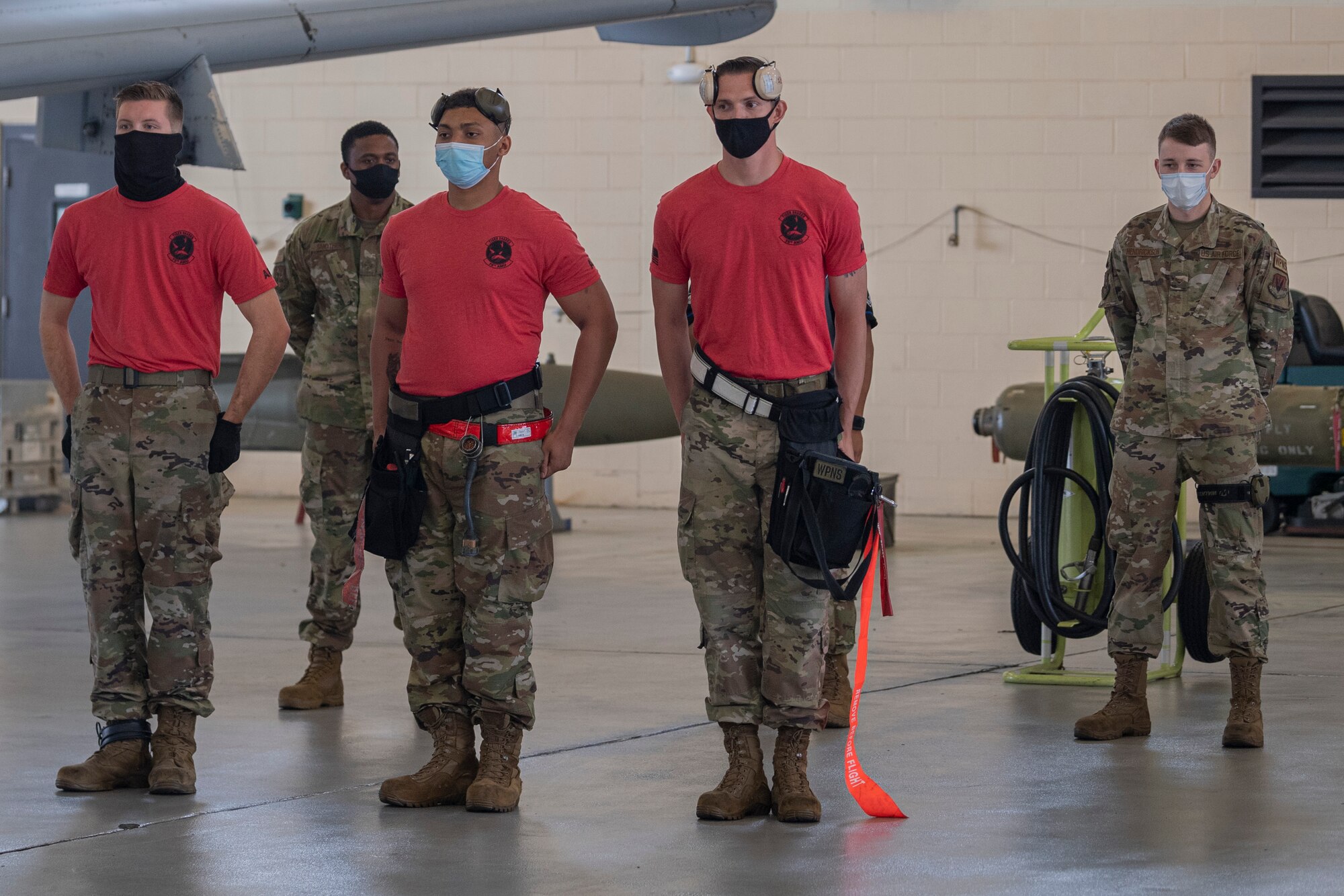 Photo of Airmen standing at attention