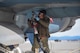 Senior Airman Shane Weber, 18th Aggressors Squadron avionics technician, refuels an F-16 Fighting Falcon, April 13, 2021, on Eielson Air Force Base, Alaska. Airmen trained during Arctic Gold 21-2 to accomplish multiple duties on the flightline, making our force more flexible during rapid deployment operations. (U.S. Air Force photo by Senior Airman Keith Holcomb)