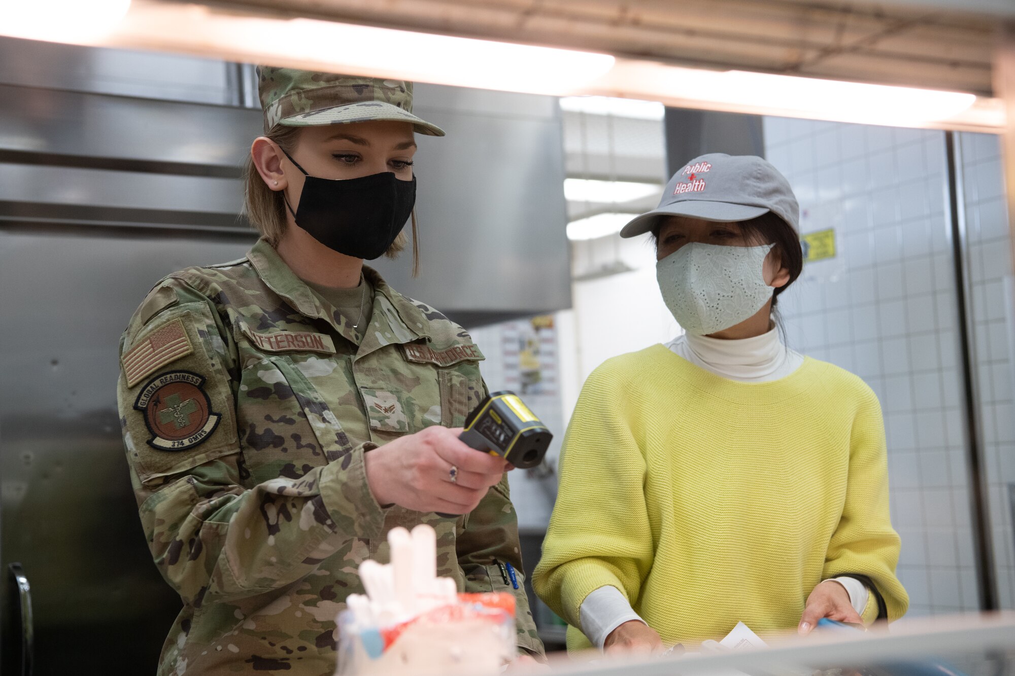 Airman Checks Food Temperature