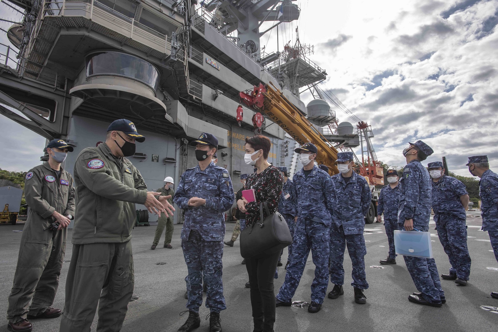 U.S. Navy, Japan Conduct Staff Talks aboard USS Ronald Reagan