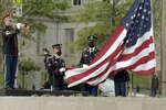 Army Master Sgt. Matthew Byrne, a bugler with the U.S. Army Band “Pershing's Own,