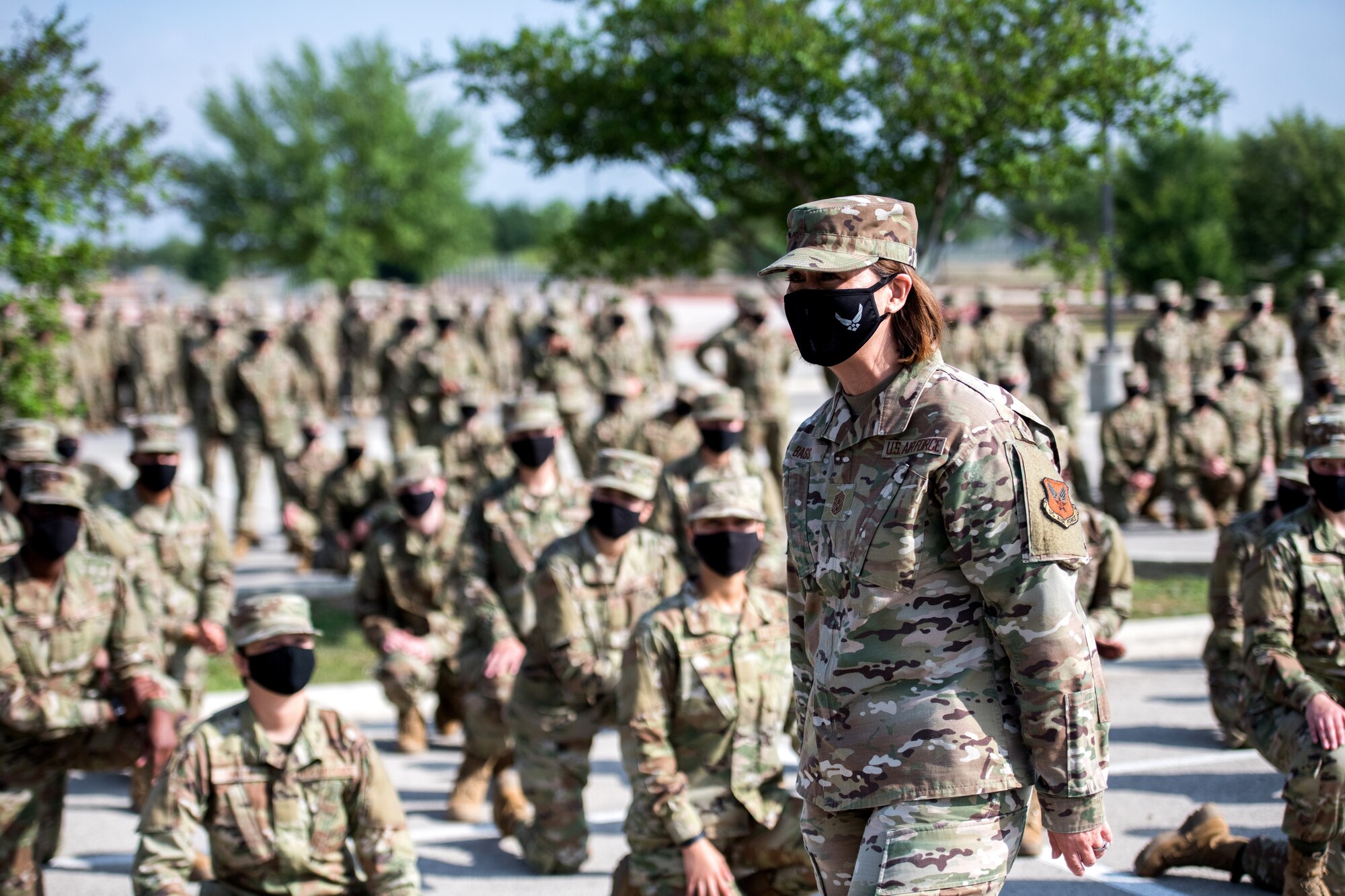 CMSAF shares time with Airmen during BMT graduation