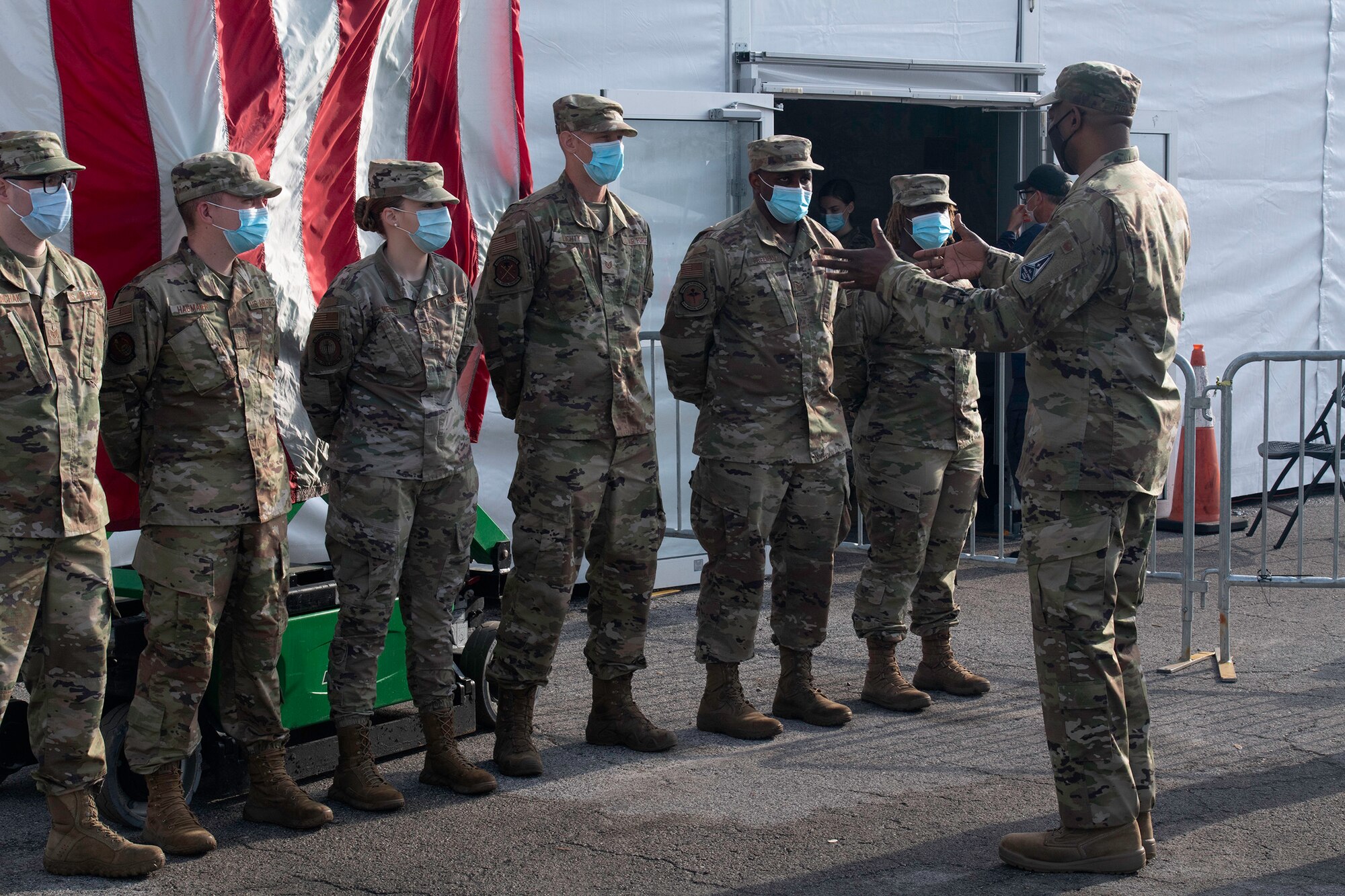 Airmen showcase COVID-19 Community Vaccination Center mission during Acting SecAF visit