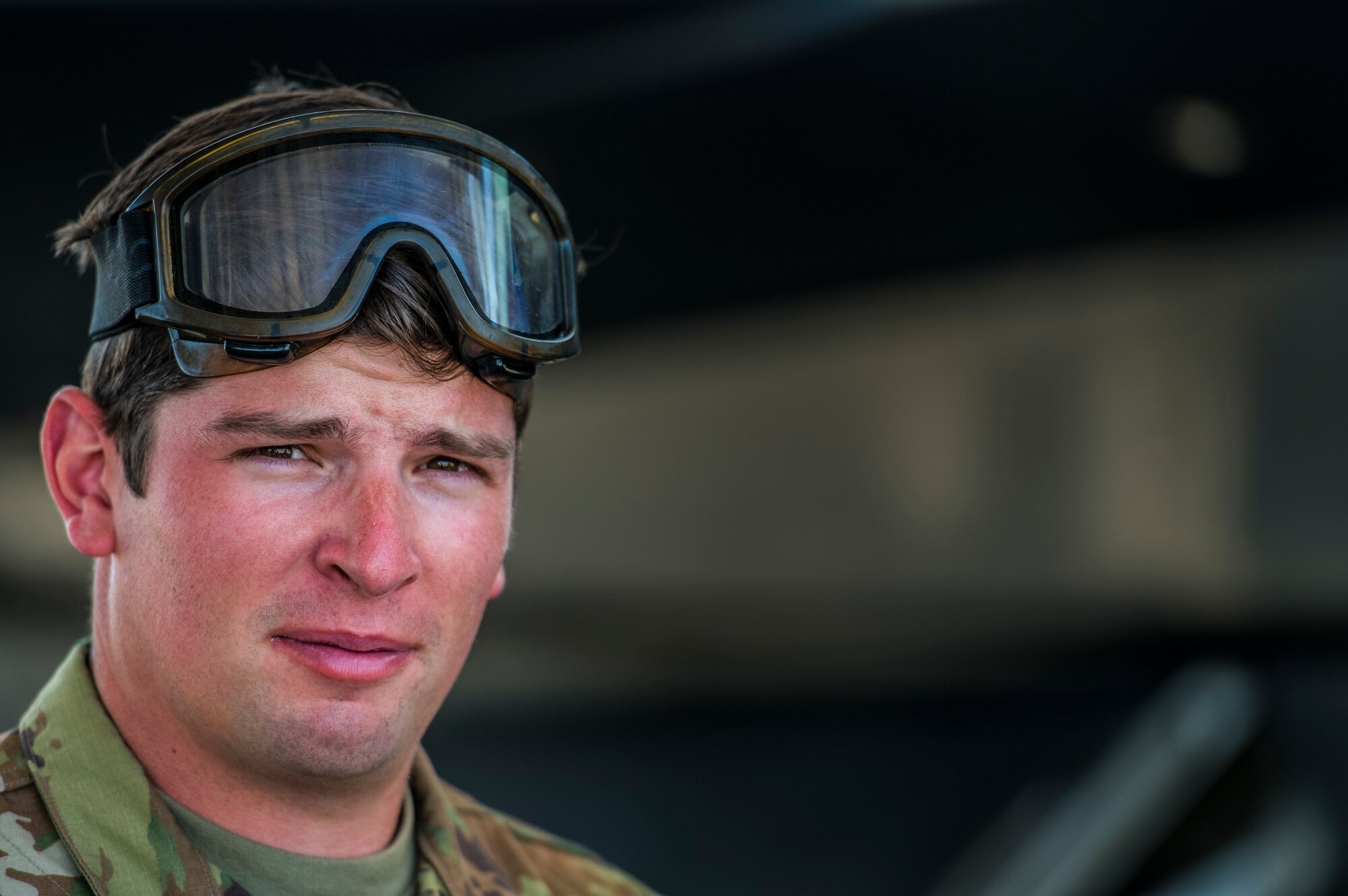 Staff Sgt. Nathan Gardner, 926th Aircraft Maintenance Squadron maintenance specialist listens to a briefing during a training exercise, April 10, 2021, at Nellis Air Force Base, Nev. The 926th AMXS conducted an operations exercise to maintain steadfast readiness that relate to real world day-to-day functions.