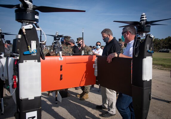 The Honorable James F. Geurts, acting Under Secretary of the Navy, visited Camp Lejeune, N.C., on April 9 to observe emerging technologies being demonstrated at the Naval Integration in Contested Environments (NICE) Advanced Naval Technology Exercise (ANTX) 2021.