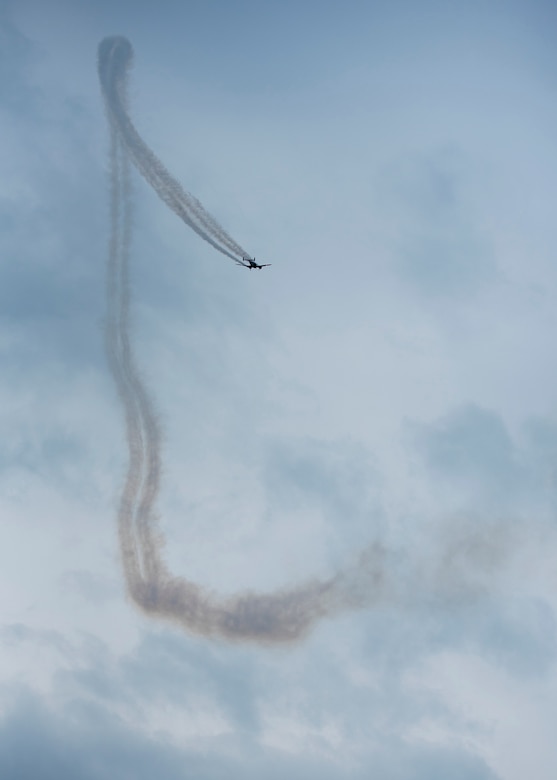 A Beechcraft Model 18 performs maneuvers over Bowman Field during an aerial demonstration for the Thunder Over Louisville air show in Louisville, Ky., April 17, 2021. This year's event featured aircraft from multiple military and civilian agencies. (U.S. Air National Guard photo by Staff Sgt. Clayton Wear)