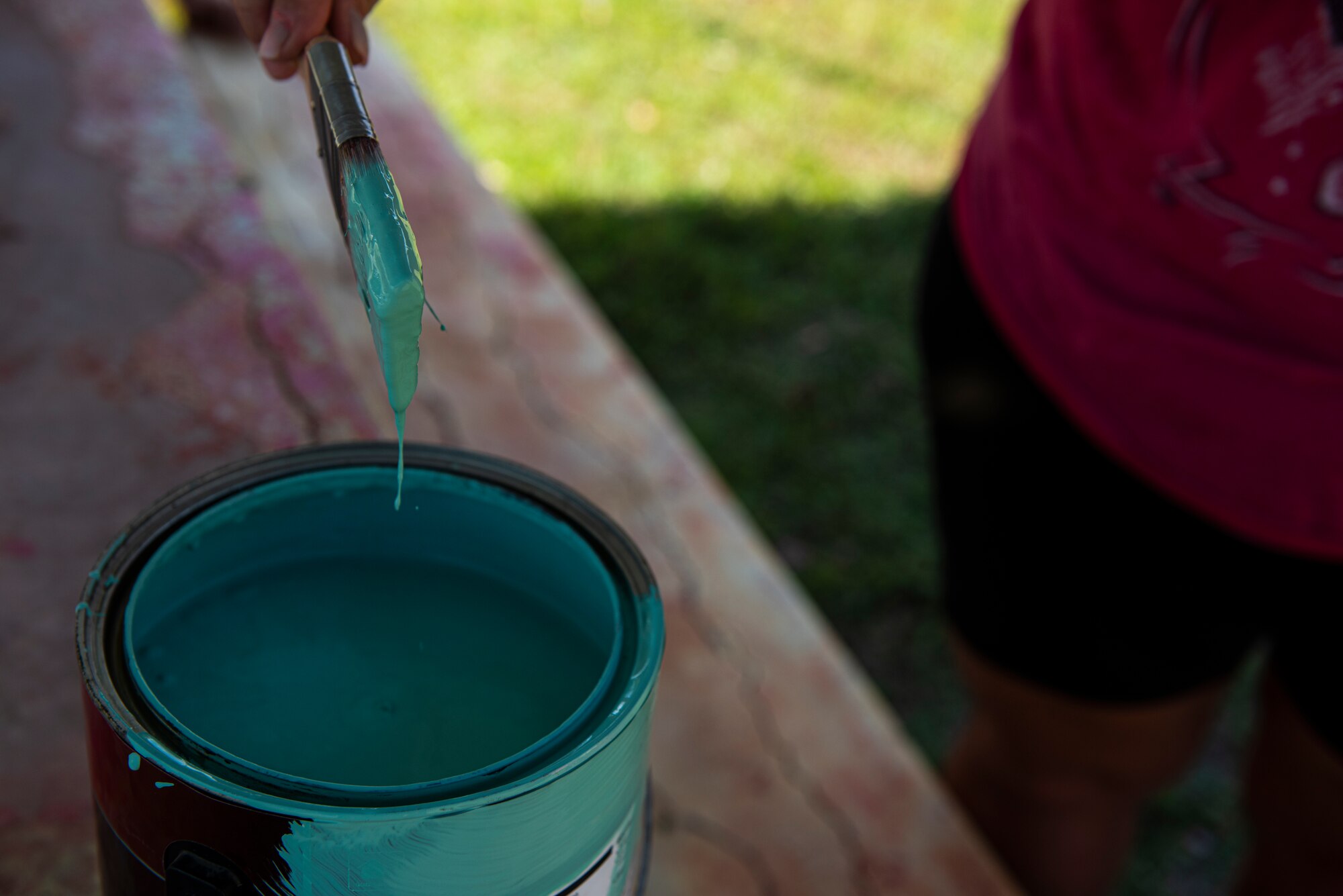 Picnic Table's get new coat of paint