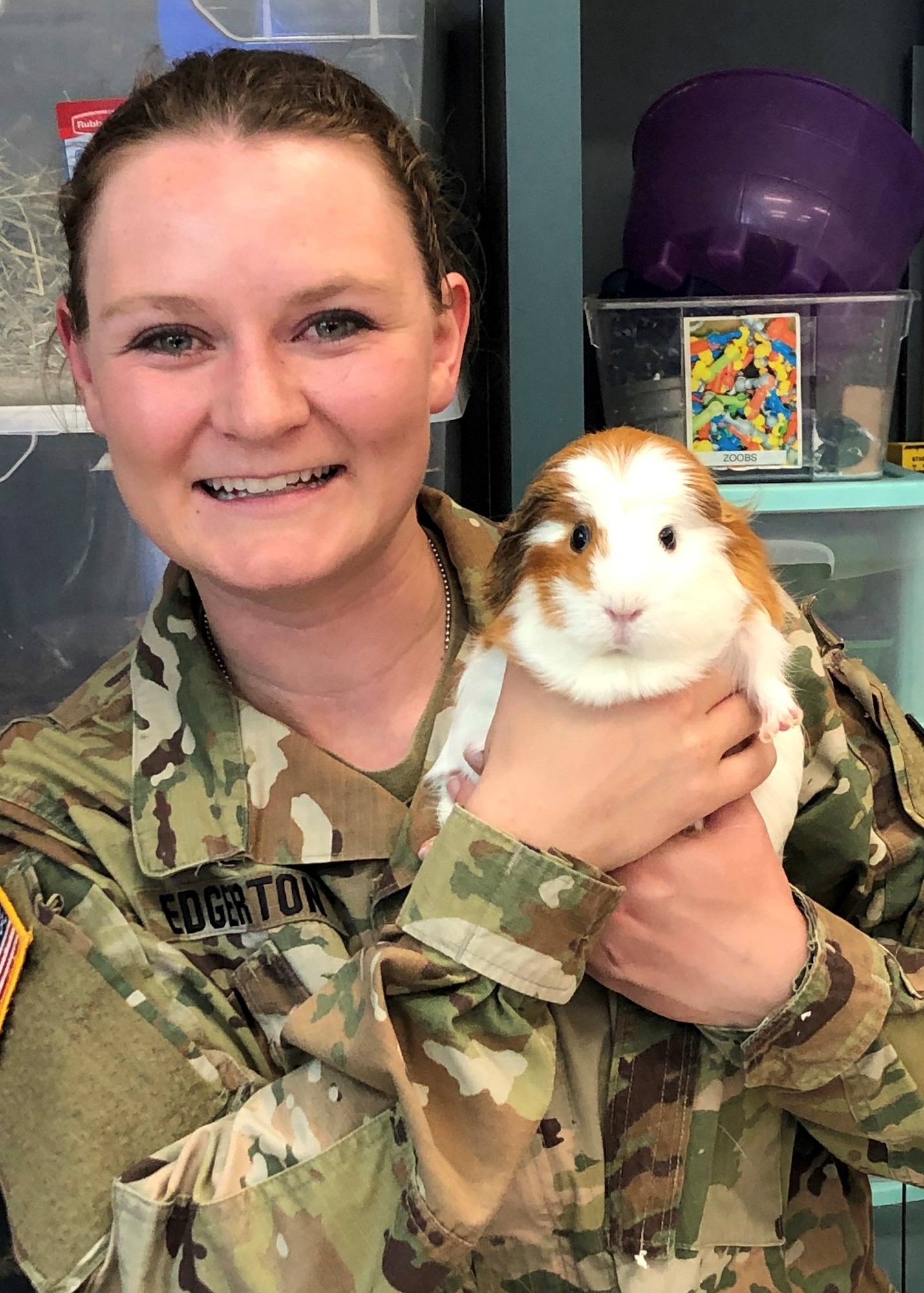 U.S. Army Capt. Cynthia Edgerton with her pets.
