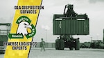 A still frame from the beginning of a short information video. Image shows a person and a shipping container being lifted.