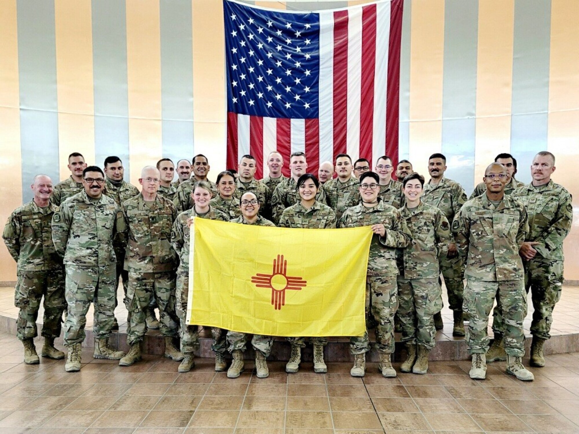Members of the 210th Red Horse Squadron, New Mexico Air National Guard, departed for Southwest Asia after completing Combat Skills Training at Fort Bliss, Texas.
