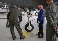 Arizona U.S. Senator Mark Kelly (center) visits Marine Corps Air Station (MCAS) Yuma, Ariz., April 5, 2021. Senator Kelly toured MCAS Yuma to familiarize himself with the current state of the air station. (U.S. Marine Corps photo by Sgt. Jason Monty)