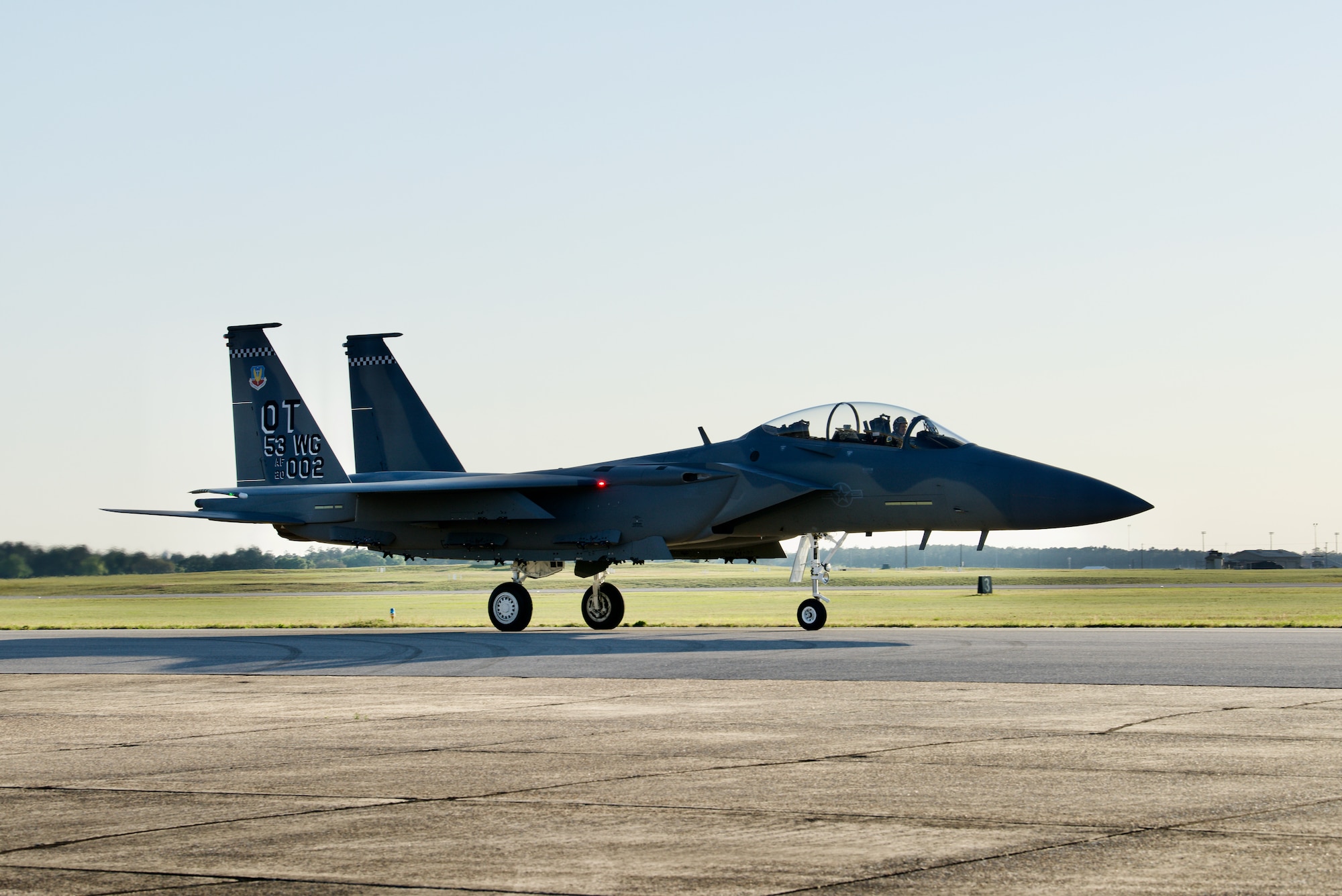 F-15EX on the runway