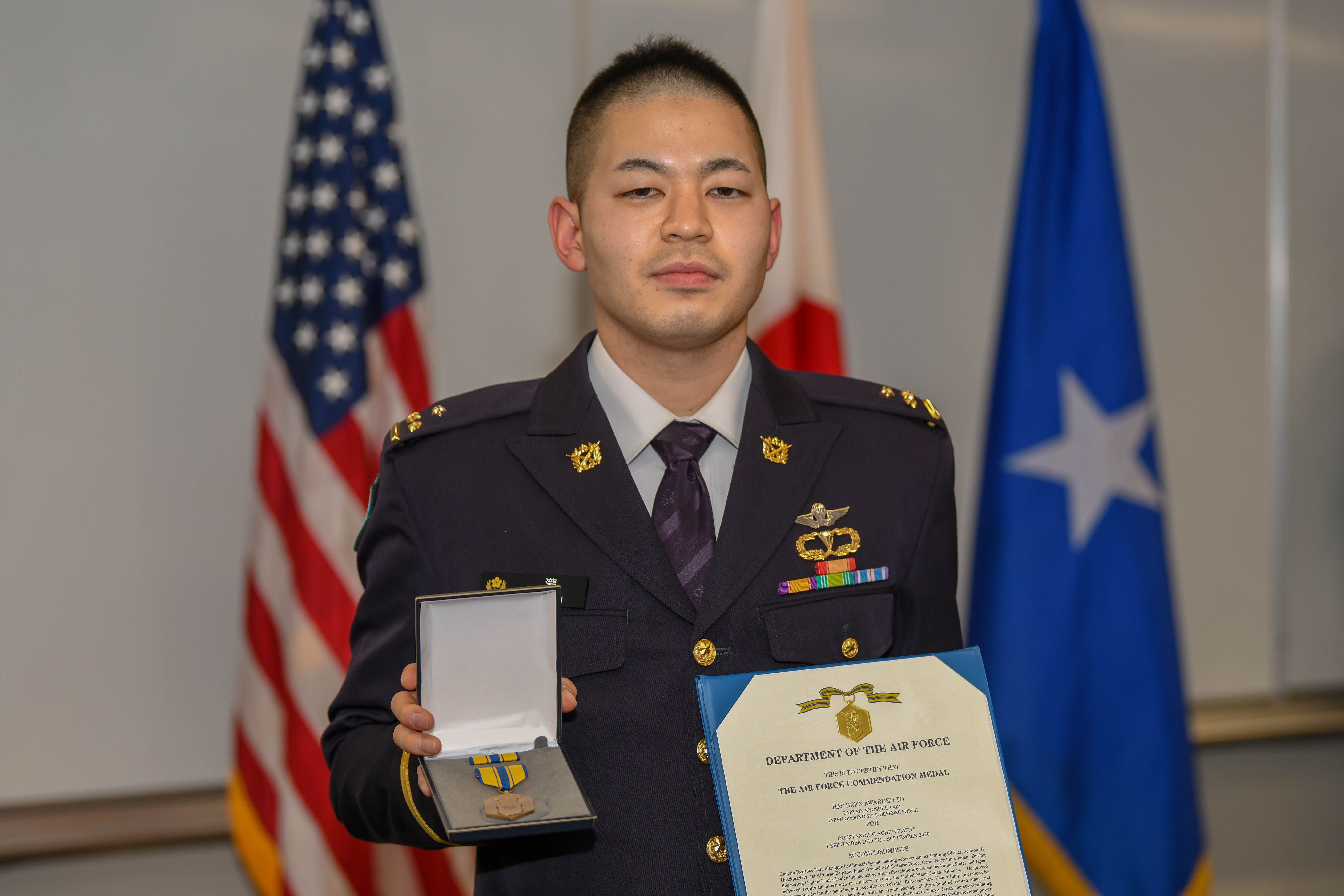 Capt. Ryosuke Taki Receives Air Force Commendation Medal