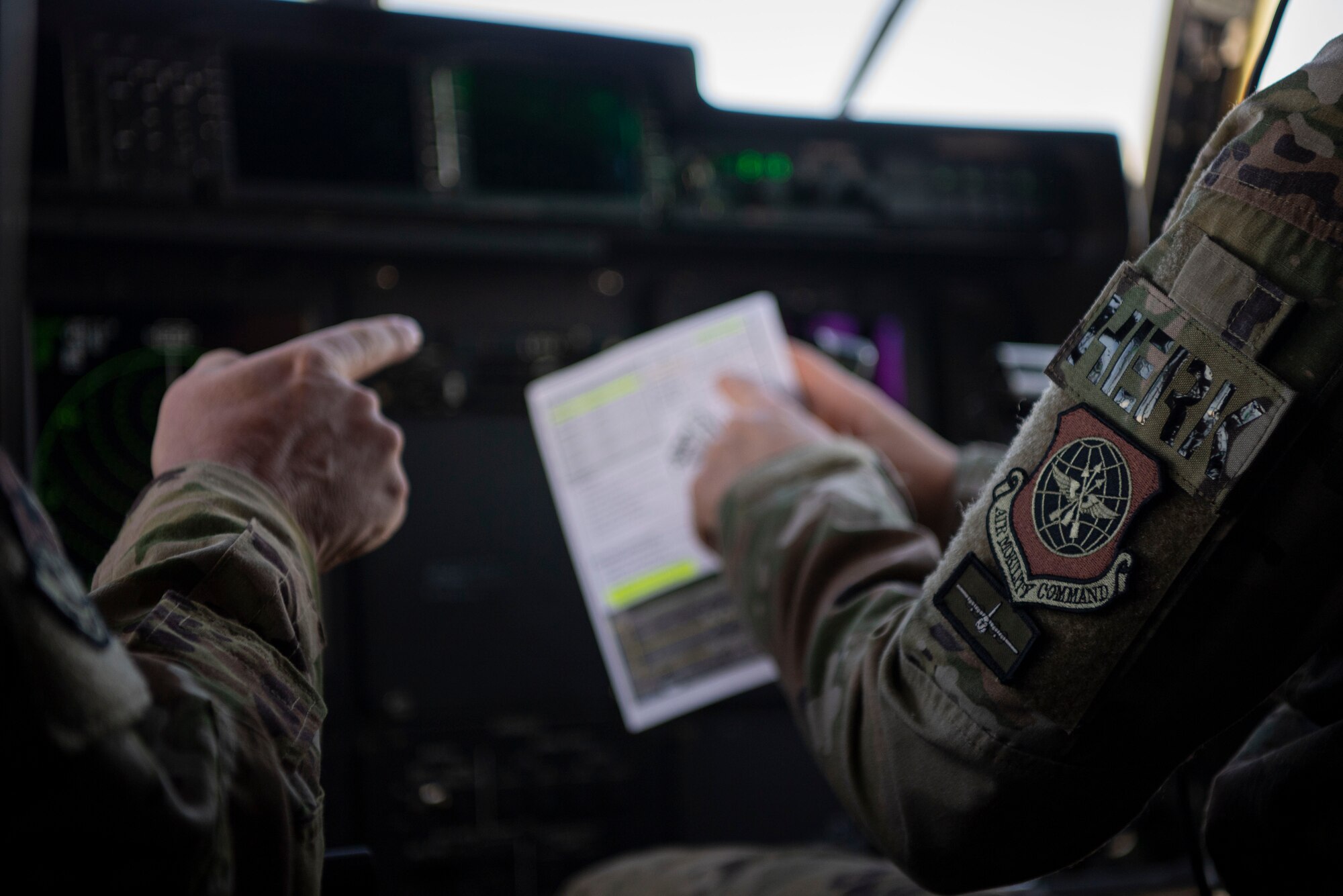 Pilots perform pre-flight checks