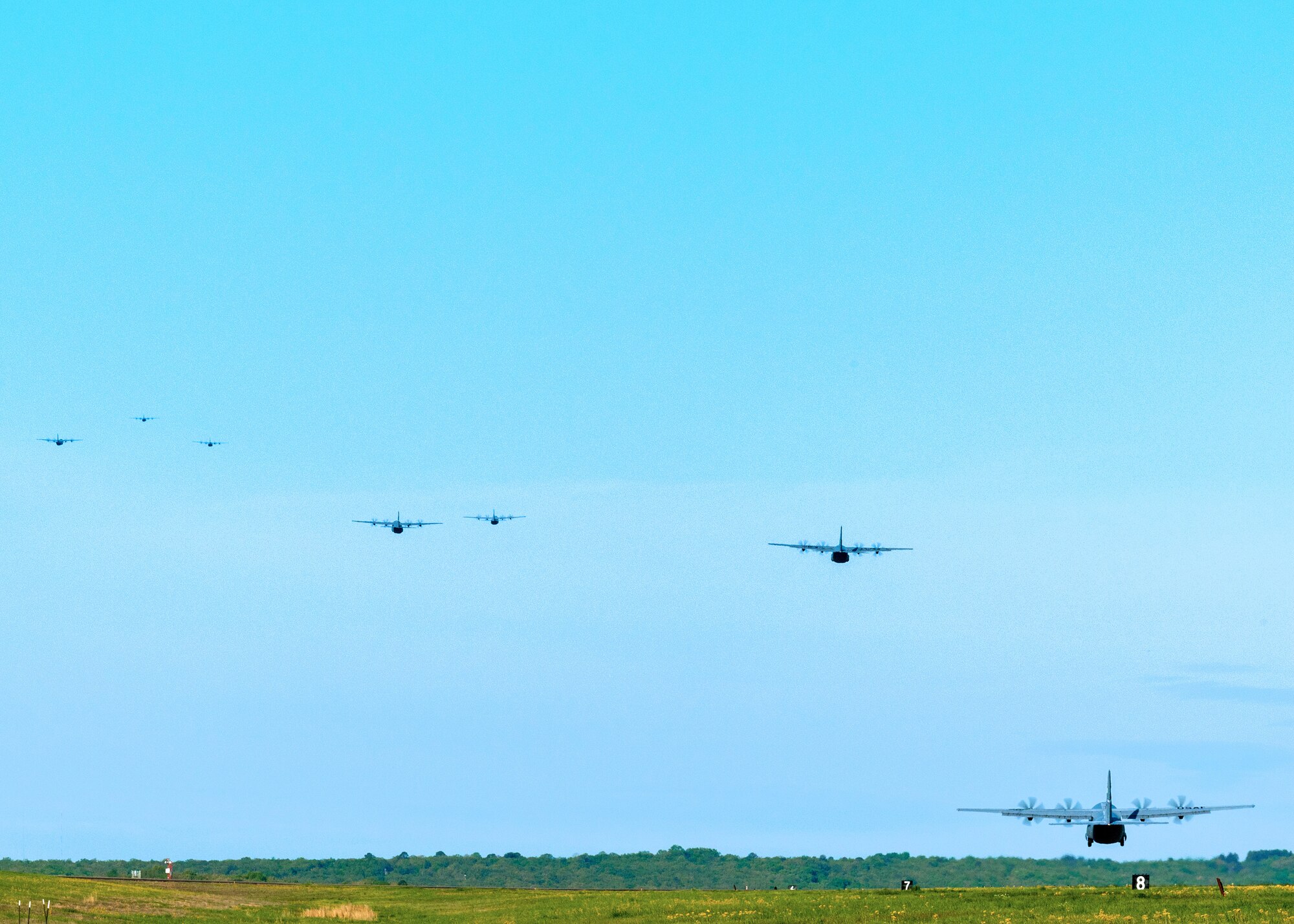 C-130Js take off