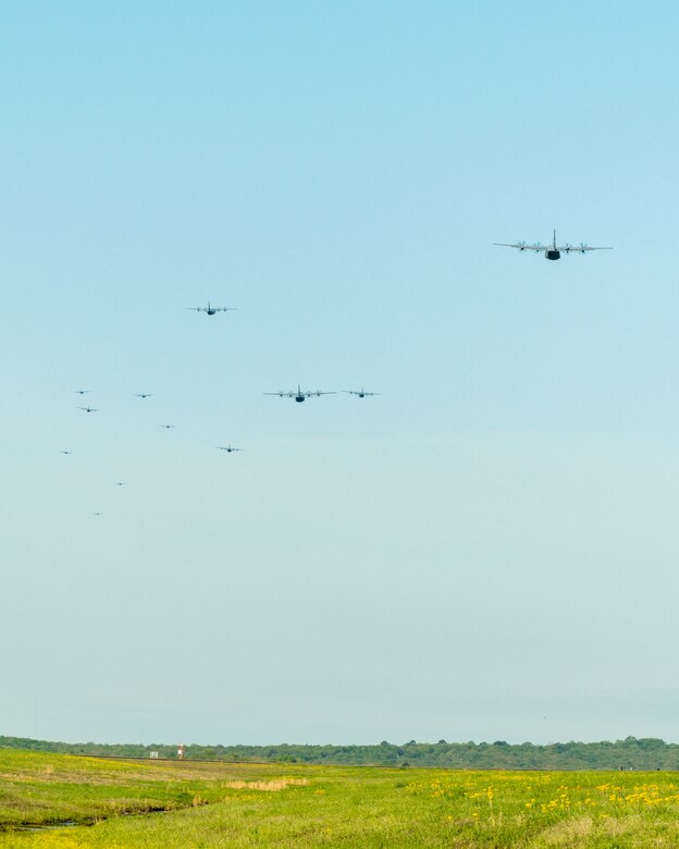 C-130Js takeoff