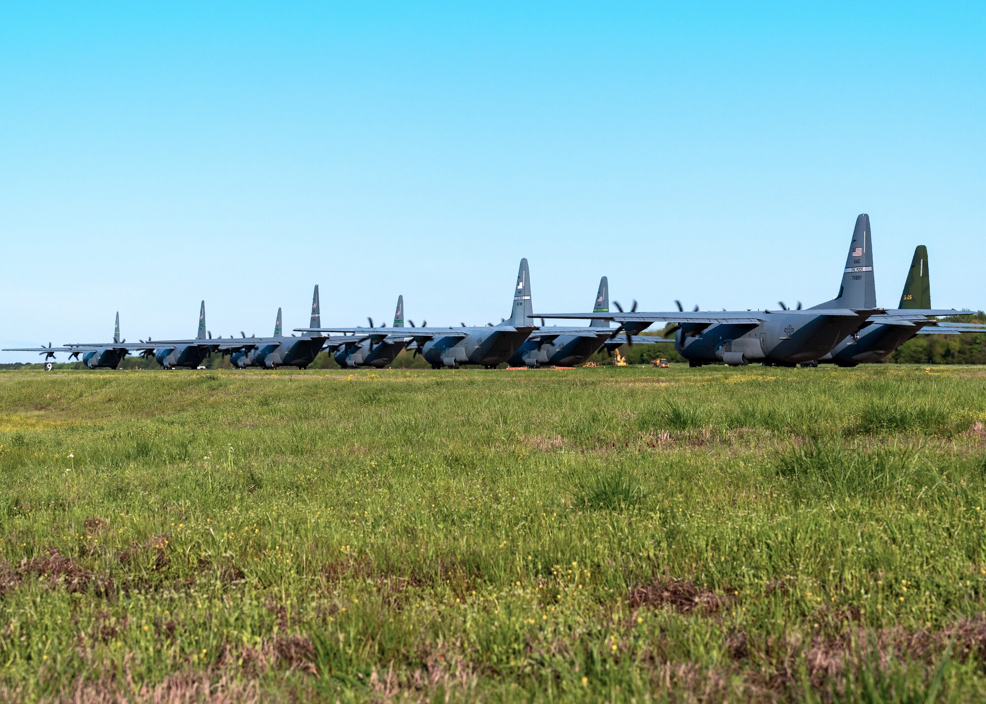 C-130Js line up for take off