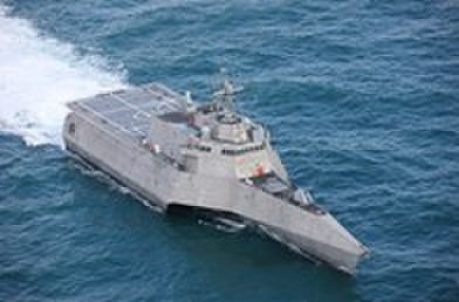 The future Independence-variant littoral combat ship USS Mobile (LCS 26) conducts sea trials. USS Mobile is set to be commissioned on 22 May in Mobile, Ala.