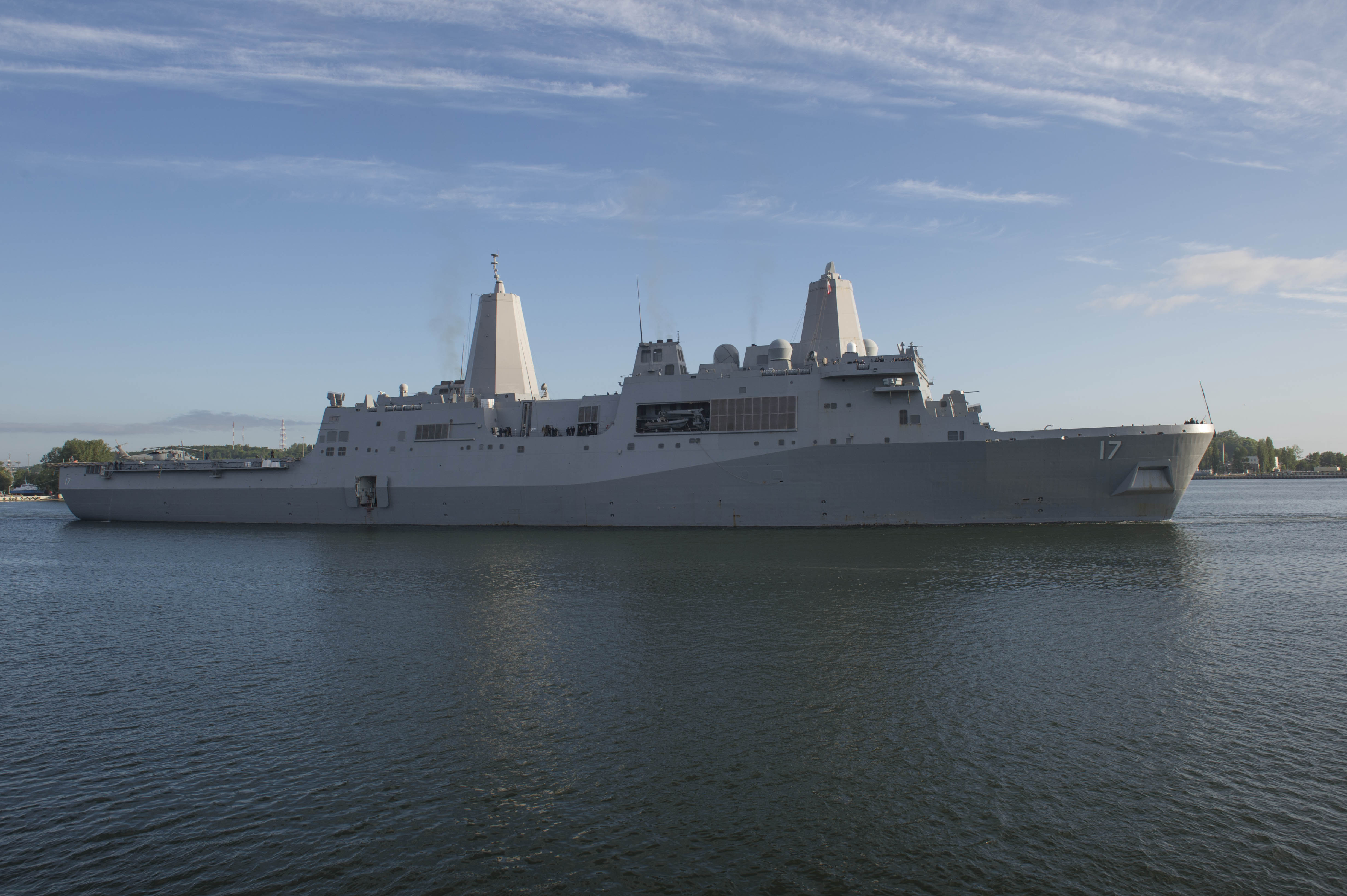 USS San Antonio Arrives At Her Majesty's Naval Base