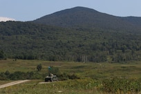 A 1st Squadron, 172nd Cavalry Regiment Humvee parks while observing a range at Camp Ethan Allen Training Site in Jericho, VT on September 9, 2020. The soldiers of the Vermont Army National Guard's 1-172nd used their annual training to prepare themselves for future deployments. Construction will begin this summer on a light demolition range on CEATS. (U.S. Army National Guard Photo by Cpl. Gillian McCreedy)