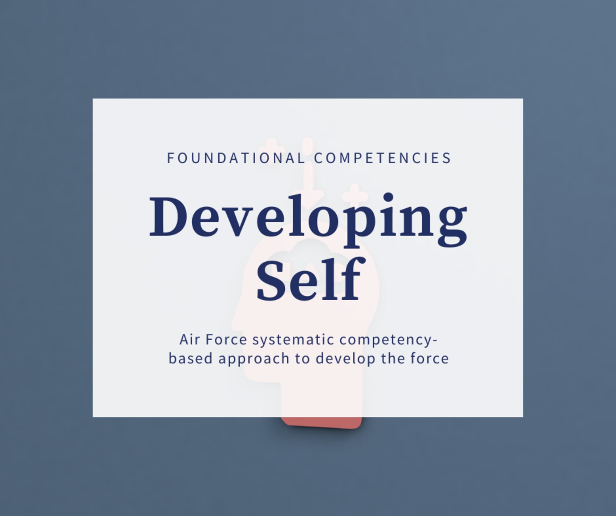 Graphic highlighting Developing Self  foundational competencies