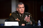 Army general speaks before Senate.