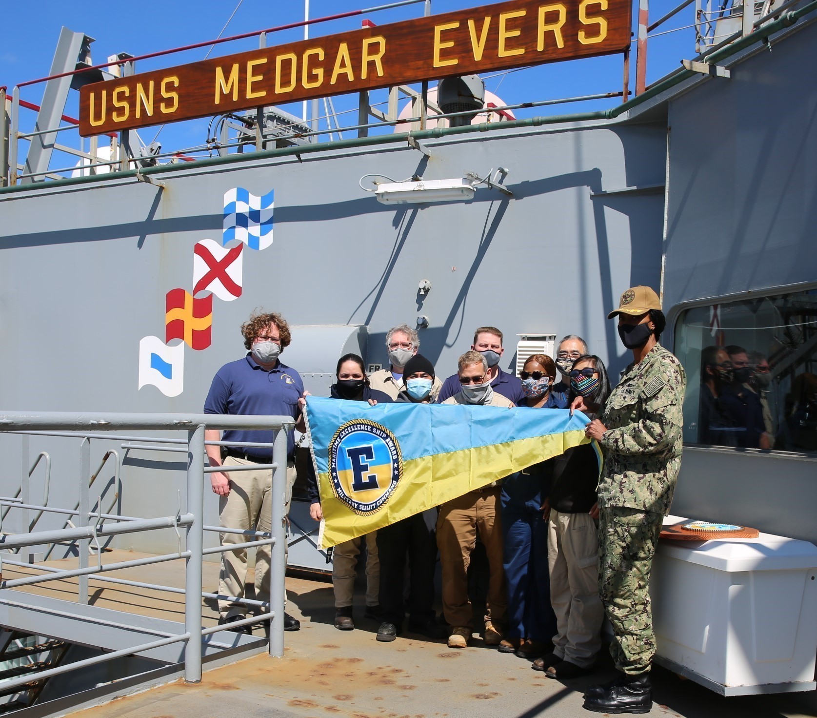 The Lewis and Clark-class dry cargo ship USNS Medgar Evers (T-AKE 13) is awarded the Maritime Excellence Award for the second year in a row.