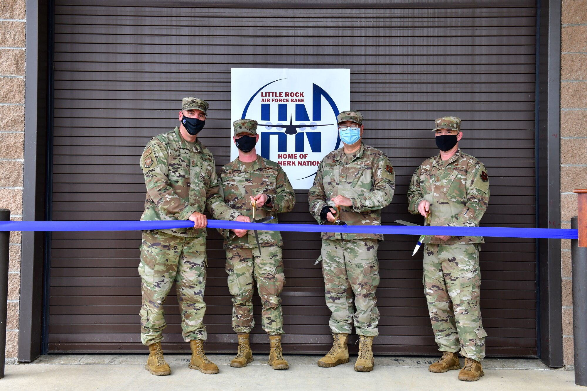 Little Rock Air Force Base leadership cut a ribbon to officially open its new innovation lab